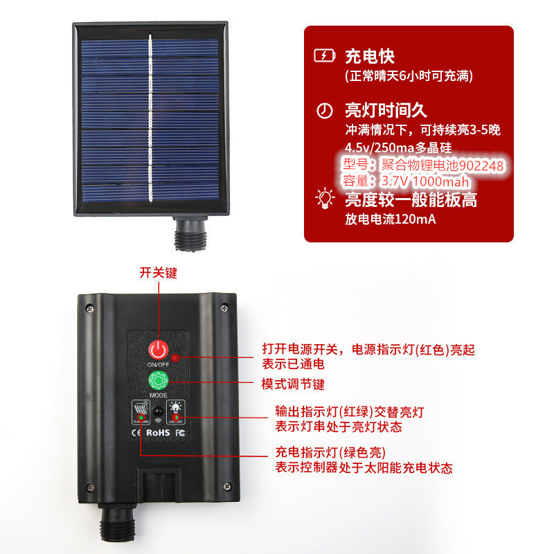 Al Aire Libre camping luz G40 bombilla solar con control remoto carpa impermeable bola decorativa luz patio decorativo luz de la secuencia
