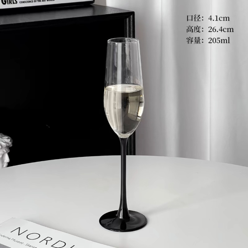 Vaso de champán europeo alto pié de barra roja creativo de cristal de alto nivel taza de vino vino vino vino taza de cóctel especial