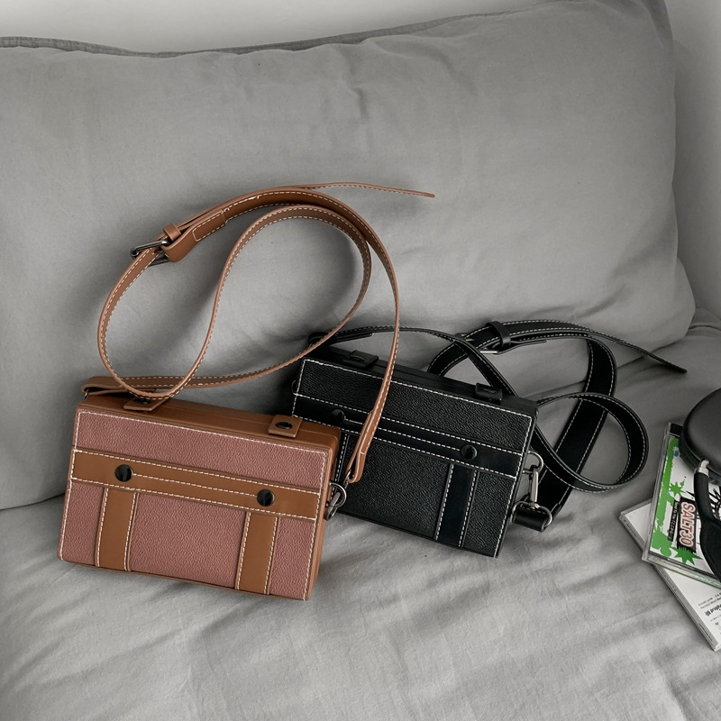 盒子包男士斜挎包高级感新款韩国时尚休闲定型包个性潮牌手机包