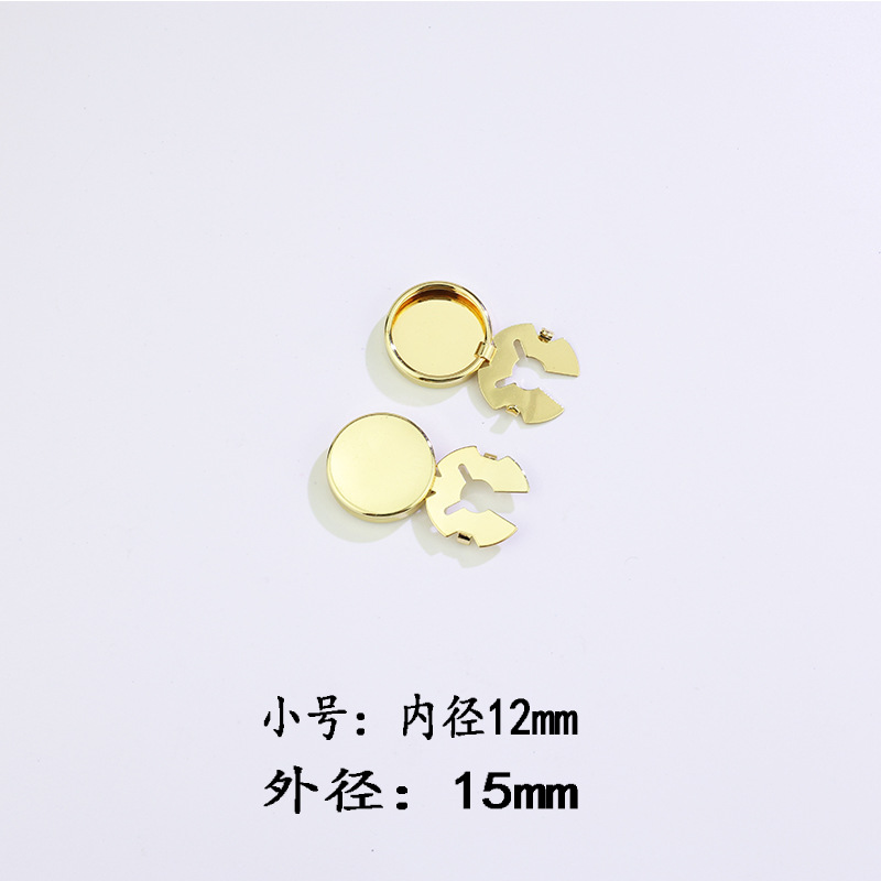 DIY accesorios botones de cuño botones de tortuga de cobre cubierta de caja brillante botones de cuño joyas hechas a mano botones de decoración de cuello de camisa