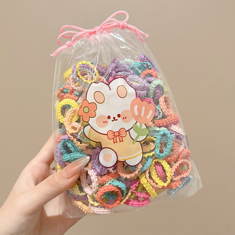 2025 nueva cuerda de cabello de color para niños correa de cabello de cabello para niñas de alta elasticidad no lastimas correa de cabello