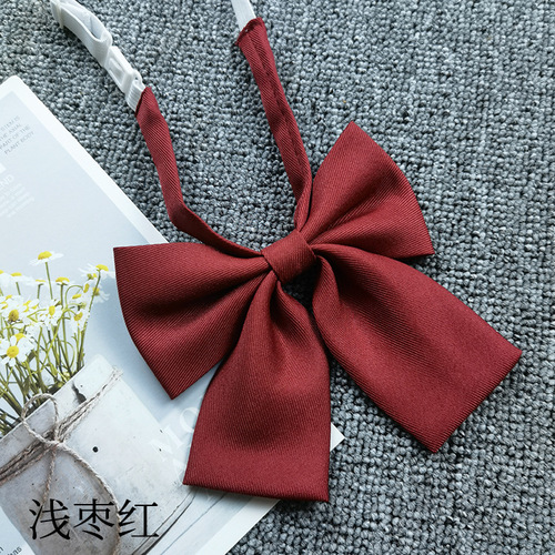 Japanese uniform jk bow tie flower solid color flat angle college style student professional Internet celebrity shirt collar accessories red and black