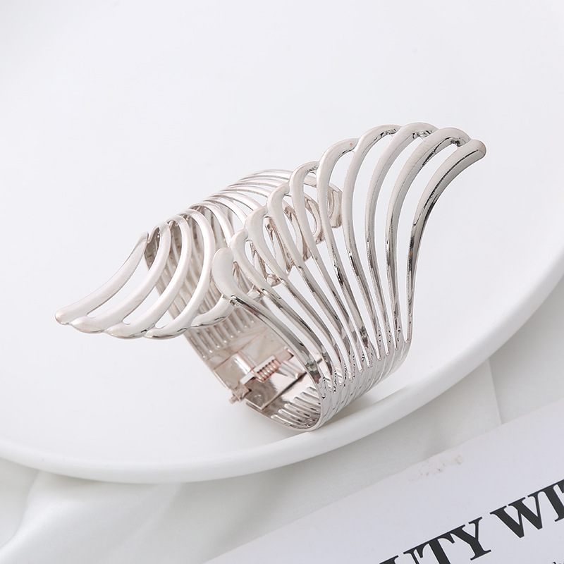 Fashion Wings Metal Plating Hollow Out Womenu0027S Bangle 1 Piece