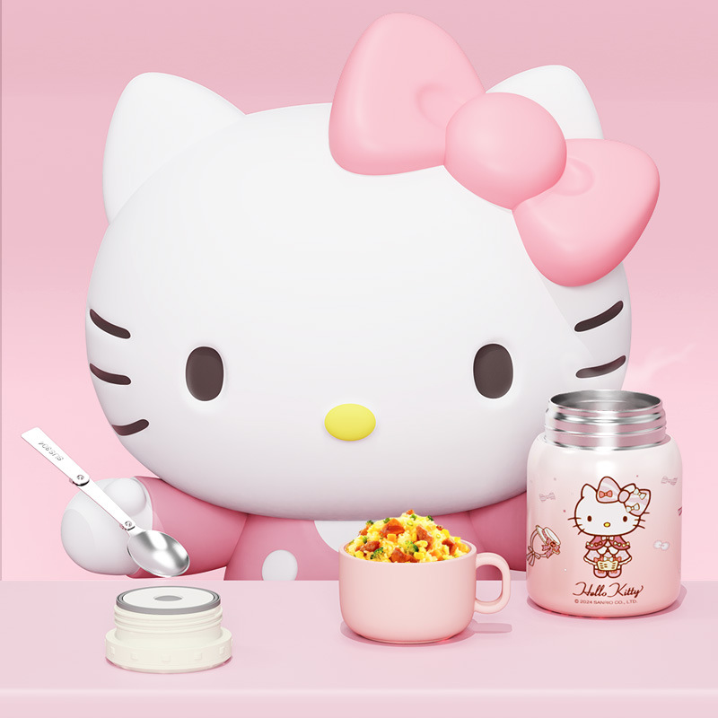 Aike Sanrio Braised Beaker 24-hour Thermos Lunch Box Braised Porridge Tremella Soup Office Workers' Outdoor 316