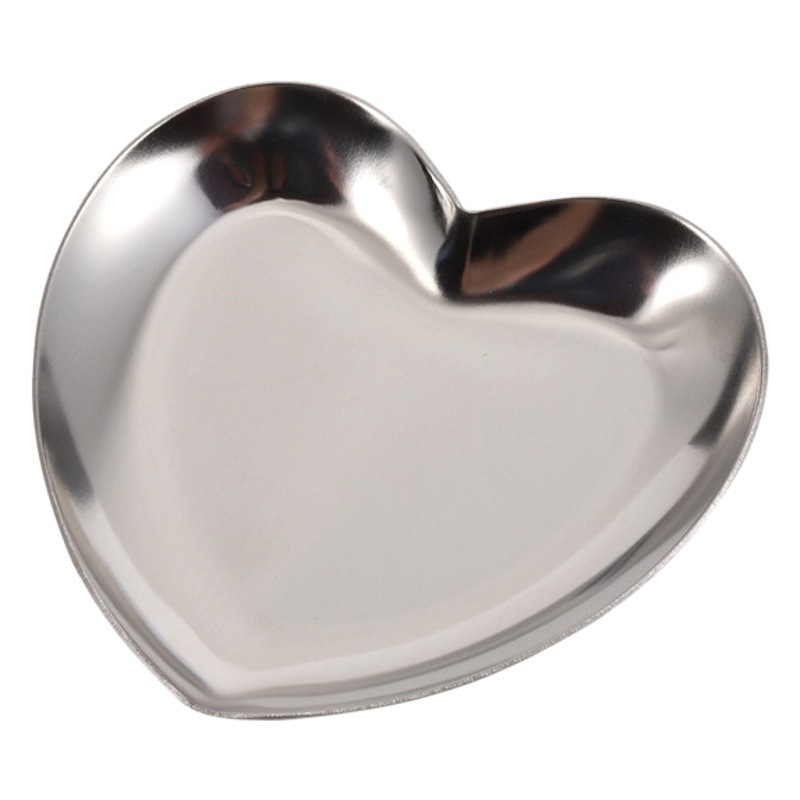 Estilo nórdico de acero inoxidable en forma de corazón de arte de uñas paleta de maquillaje base de pintura paleta de esmalte de uñas pegamento herramienta de mezcla de color