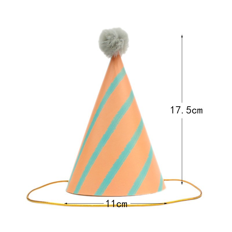 Sombreros de cumpleaños de embalaje independiente, sombreros de fiesta, sombreros de punta, sombreros de fiesta para bebés, sombreros de pastel