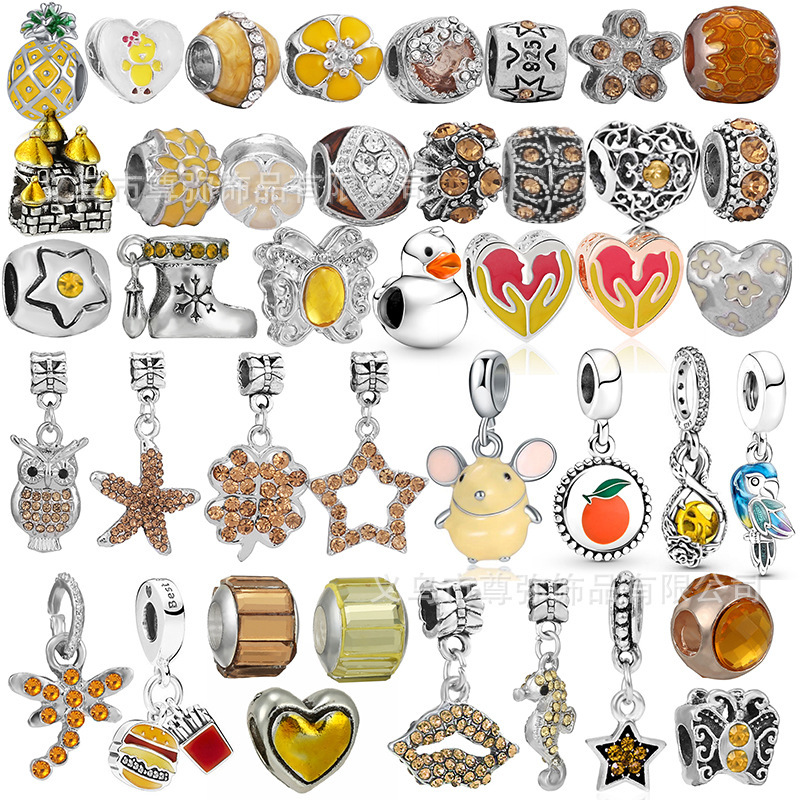 L Accessories Exquisite Yellow Dora Beads DIY Style Bracelet Factory Supply Wholesale