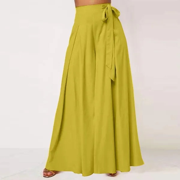 Wide-Leg Pants with Belt