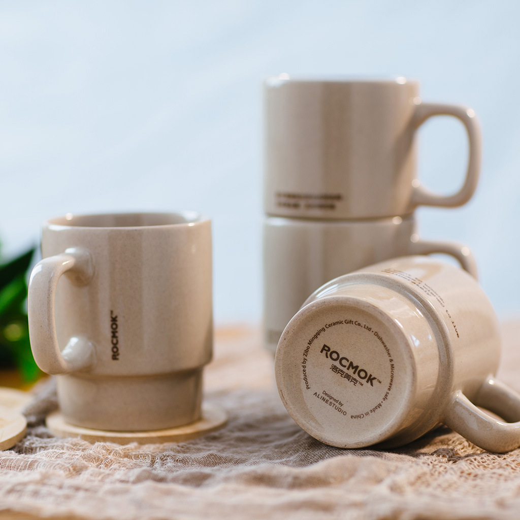 ROCMOK简约咖啡杯陶瓷马克杯创意小众办公室北欧家用套餐装杯子