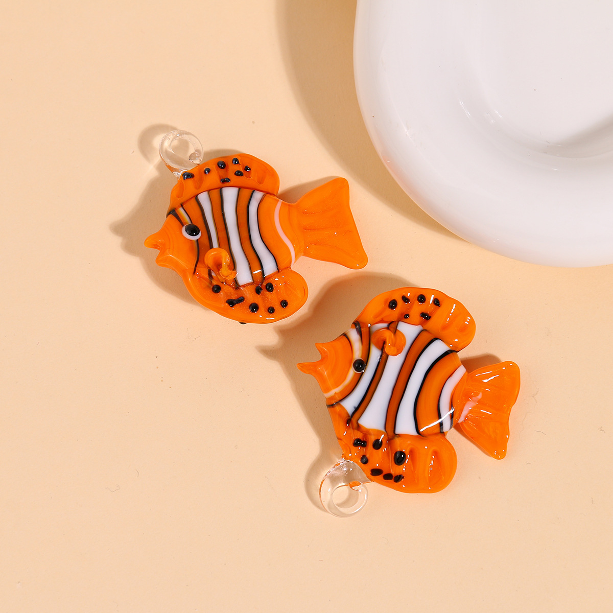 17g Weight Pendant Jewelry Making Type 35MM Jewelry Making Size DIY Jewelry Accessories Classification 1 Piece Quantity glass Material Fish Pattern All Seasons Season IG Style Style 1 Piece 35MM Glass Fish Pendant 3
