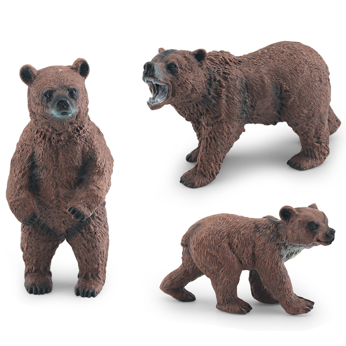 Simulación transfronteriza bosque animal oso pardo modelo cognitivo infantil oso gris caballo oso arena Mesa paisaje decoración adornos estáticos