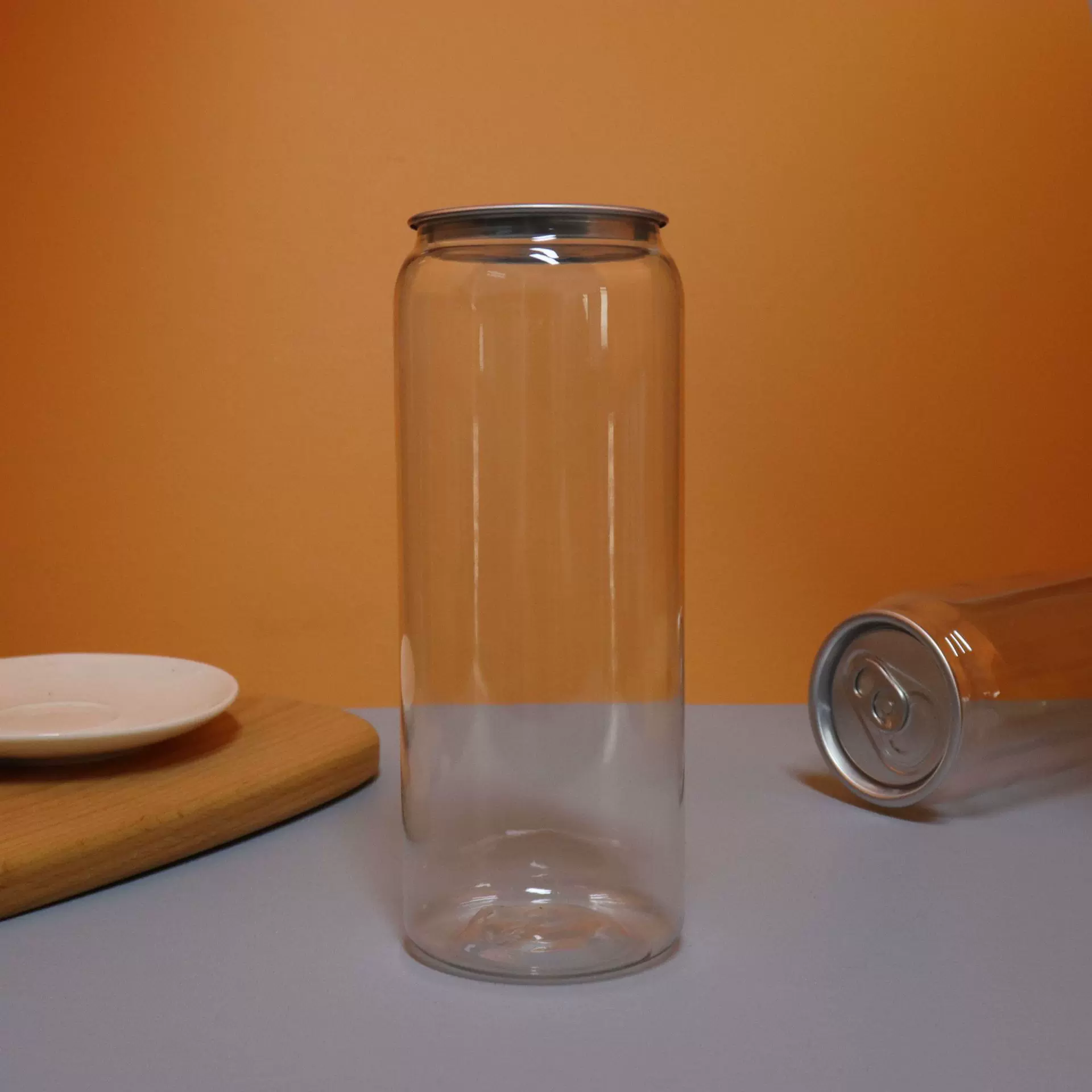 包邮现货批发pet凸底可乐罐500ml大容量透明易拉罐塑料瓶饮料瓶