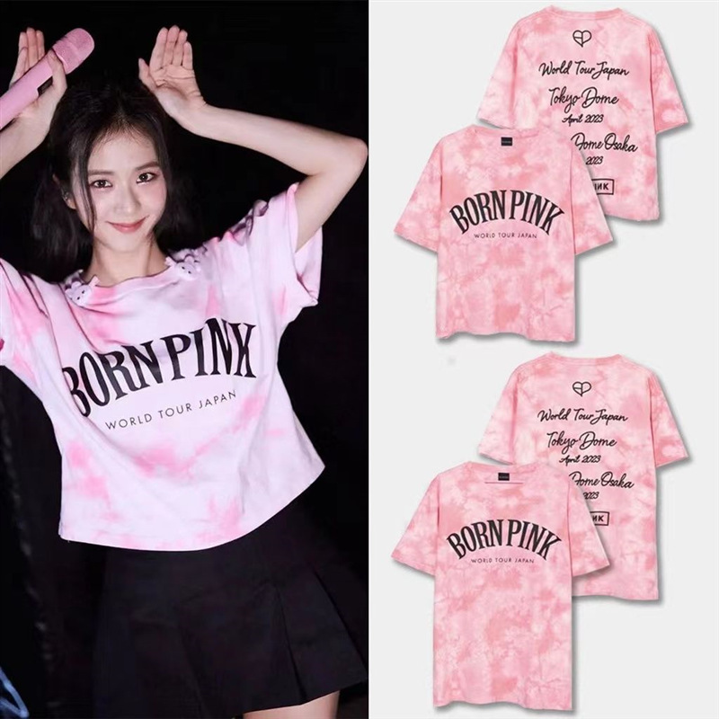 BLACK PINK Jin Zhixiu LISA2023 Japan Concert with Short Sleeve T-shirt Song Clothes Kuan Songxia