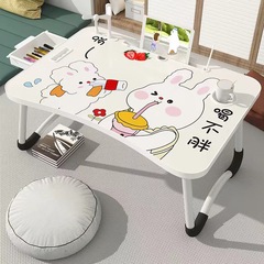 折り畳みベッドの小さなテーブル怠け者のノートパソコンのテーブルに窓の小さなテーブルを置いて寮用の作業ベッドのテーブルを書く