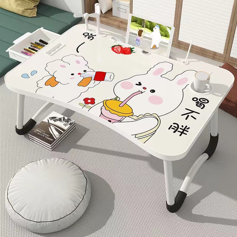 Folding Bed Small Table Lazy Laptop Computer Desk Floating Window Small Table for Dormitory Work Bed Table