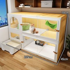 猫笼子不占地带厕所一体式猫别墅家用室内小户型猫屋超大自由空间