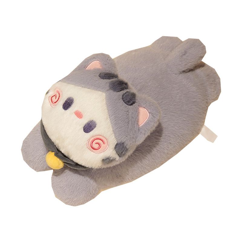 Calentador de Manos Eléctrico de Felpa con Diseño de Gato de Piel de Conejo