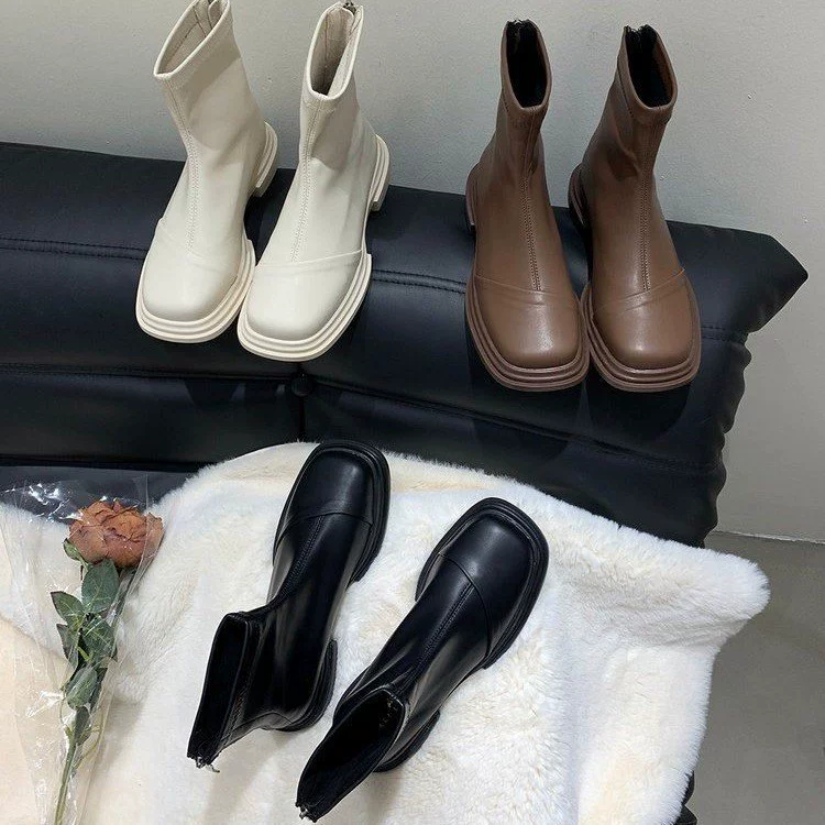 Martin сапоги женский 2024 новый британский ветер взрывной осенние и зимние короткие сапоги плоское дно тонкие весенние и осенние сапоги тонкие сапоги прилив