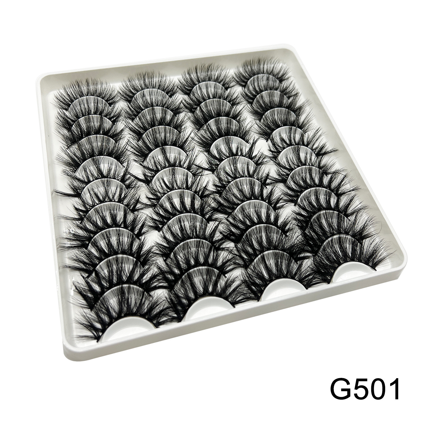 Dingsen pestañas postizas transfronterizas de múltiples capas de tres D estéreo 20 pares de pestañas cruzadas pestañas rizador