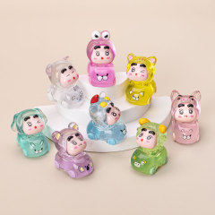 透色自動車動物しんちゃん樹脂萌え粒diyキーホルダーアクセサリー