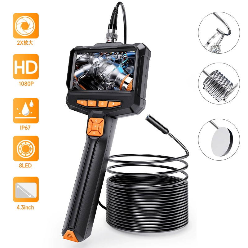 Новый промышленный эндоскоп, ультра-четкая 100 Вт пиксельная камера, трубопровод, ремонт автомобиля, цилиндр, зонд для обнаружения углеродных отложений
