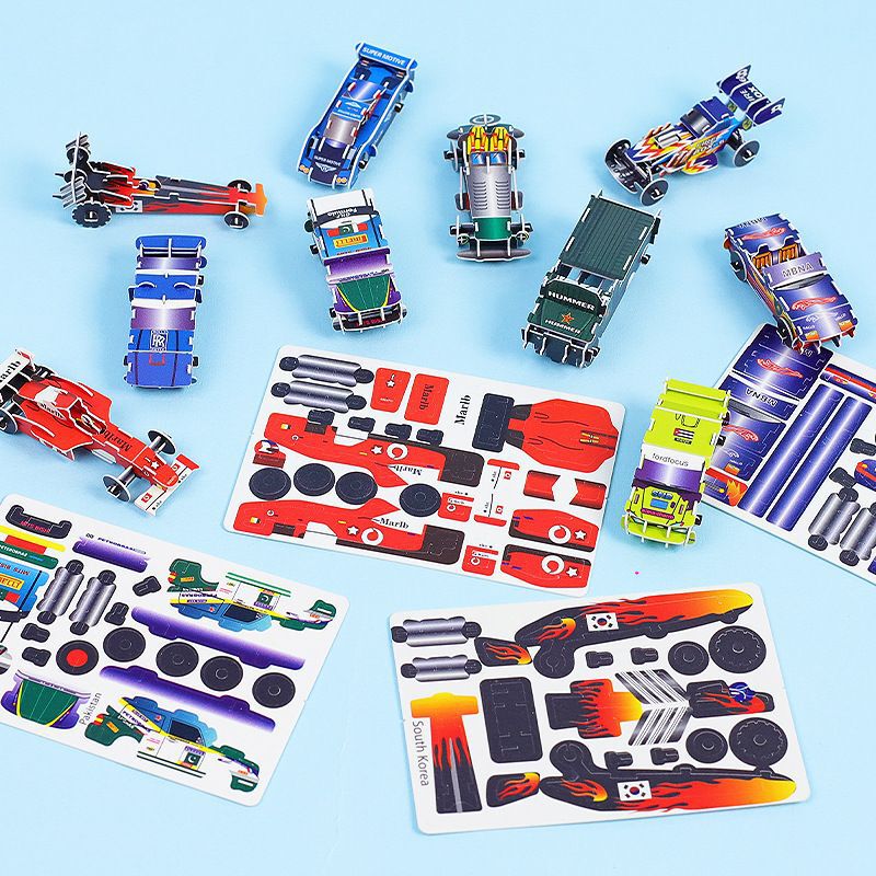 プラスチック立体パズル車タンク幼稚園 DIY 手作り知育玩具子供のホリデーギフト|undefined