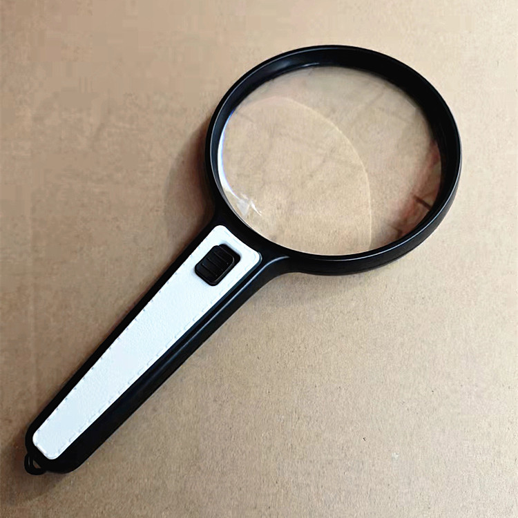大镜片110mm透镜2/10倍4LED灯手持阅读放大镜