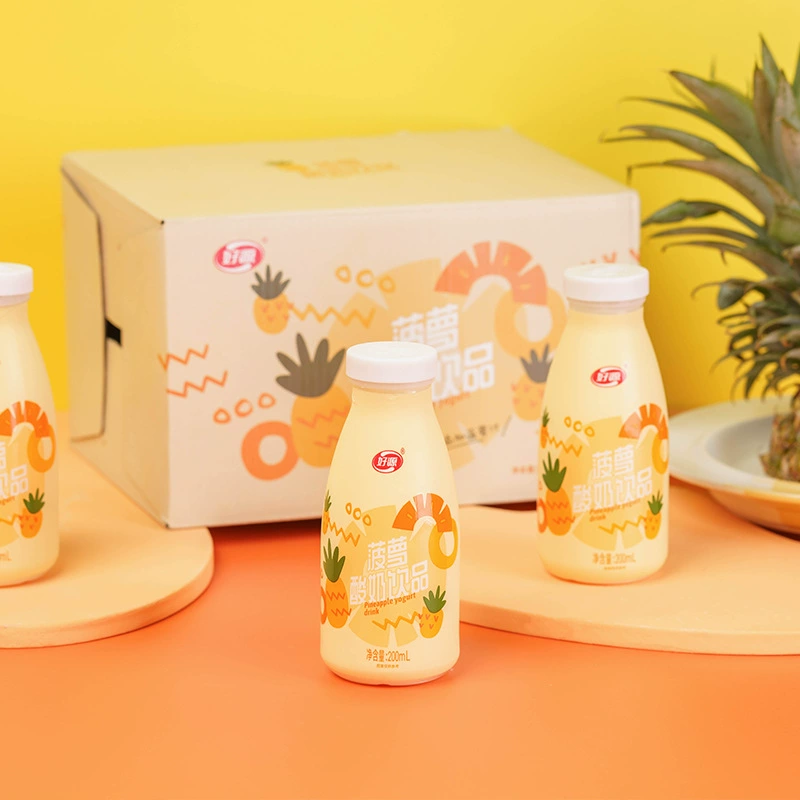 Fruts Skin -Дисциплинарный йогурт напитки 12 бутылок 200 мл, студенческий завтрак молочный напиток, оптом 0 жирный сет ред напиток