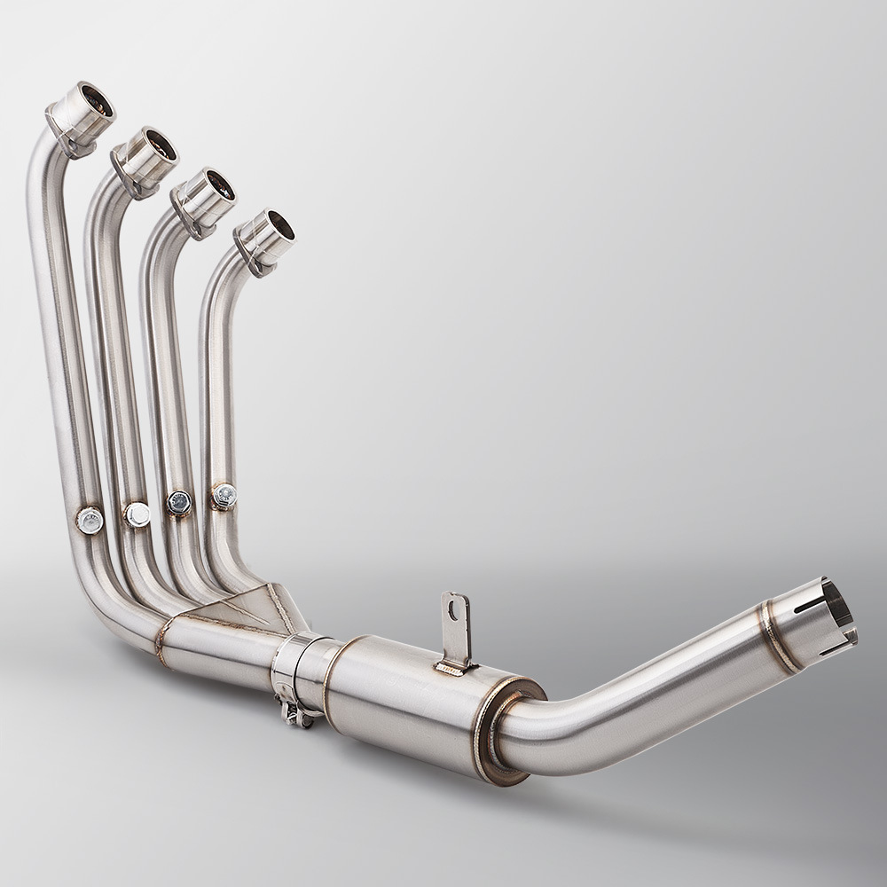 Motorcycle Exhaust Pipe Modification for S600Rs Stainless Steel with Drum Front Section, Connects to Original Tail Section for Non-Destructive Installation