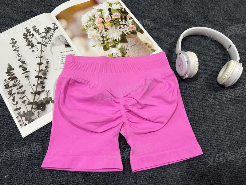 Amazonの新しい3セクションウエストプリーツヒップリフティングローウエストフィットネスシームレス3ポイントパンツスポーツヨガショーツ|undefined