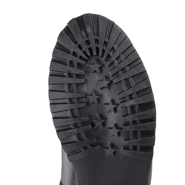 Elegant sexy demi-season autumn fashionable high boots with zipper