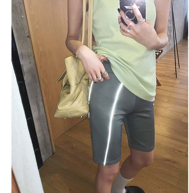 MONA cycling pants women's outer wear fifth pants summer thin European and American style tight slimming high waist leggings shorts