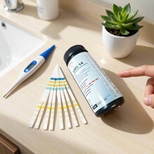 亚马逊跨境英文URS-14快速检测分析试纸条实验试纸PH酸碱酮体