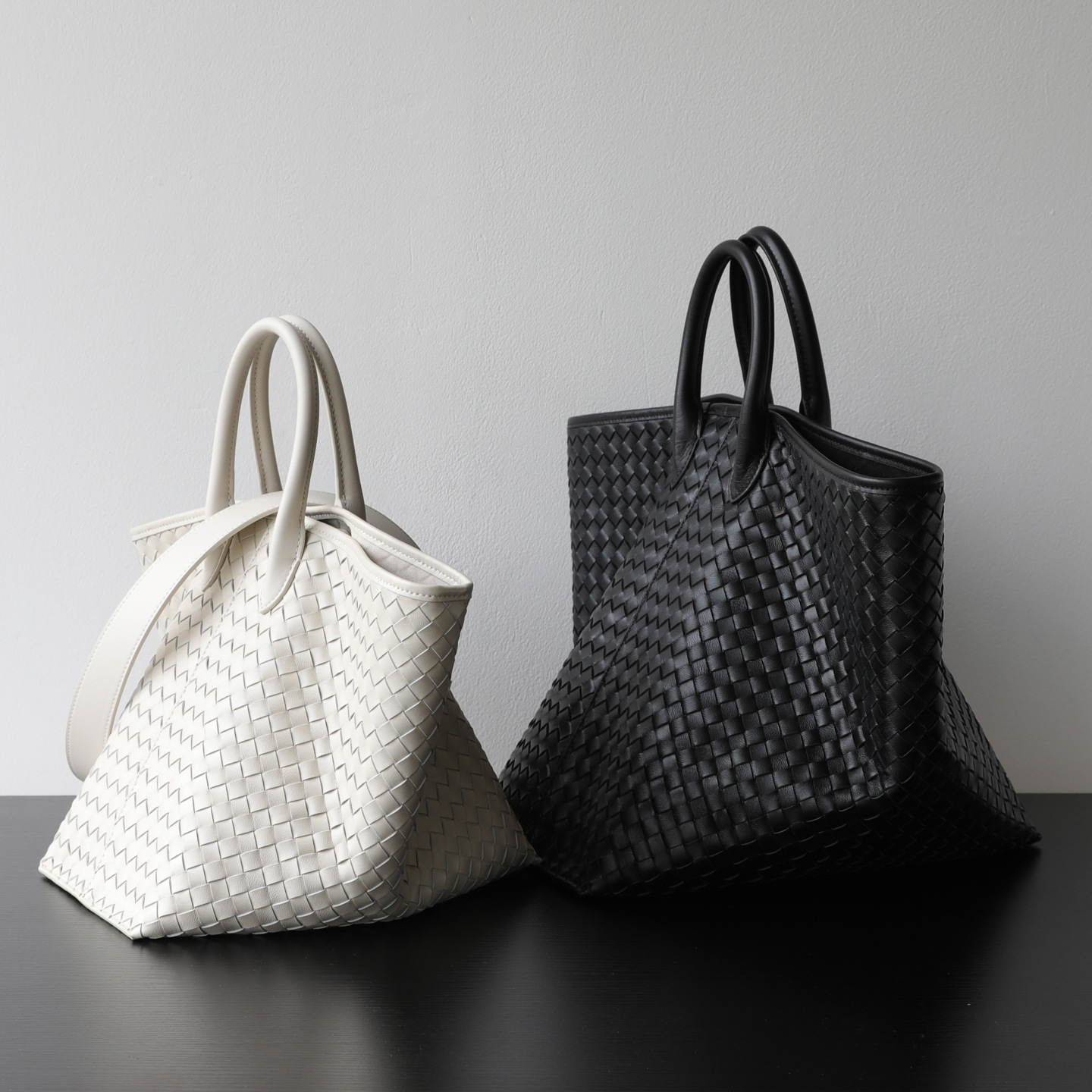 Light Luxury Sheepskin Woven Wing Bag - Large Capacity Genuine Leather Tote Handbag For Women