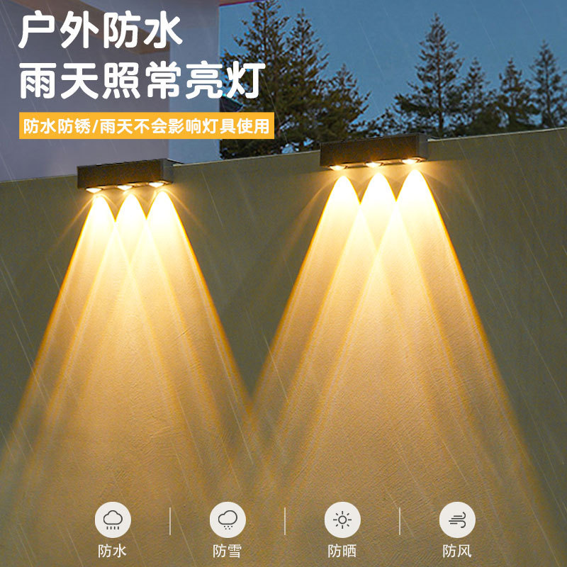 Upgraded 3Led Solar Wall Washer Light Outdoor Garden Terrace Decorative Landscape Light House B&B Atmosphere Lighting Upgraded 3Led Solar Wall Washer Light Outdoor Garden Terrace Decorative Landscape Light House B&B Atmosphere Lighting