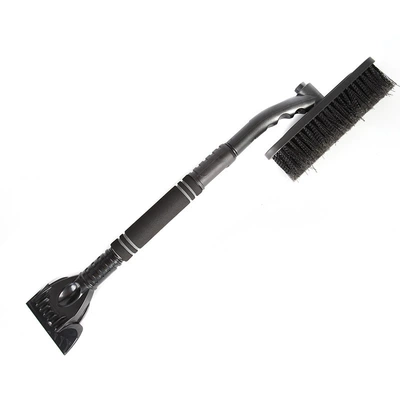Hot-Selling Car Ice Scraper, Two-In-One Multifunctional Car Snow Scraper with Brush, Retractable and Detachable Car Snow Scraper (Kempinq və səyahət) - black
