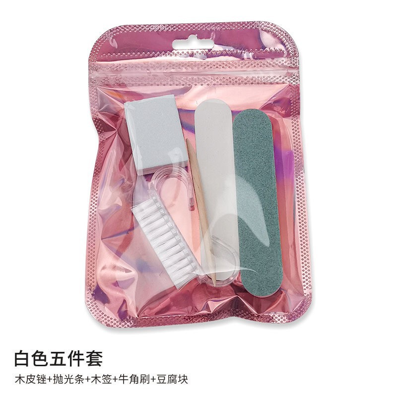 Special Manicure Tool Set, Polishing and Buffing Strips, Mini Tofu Block Short Polishing Strips, Wooden Sticks, Horn Brush 5-Piece Set Special Manicure Tool Set, Polishing and Buffing Strips, Mini Tofu Block Short Polishing Strips, Wooden Sticks, Horn Brush 5-Piece Set