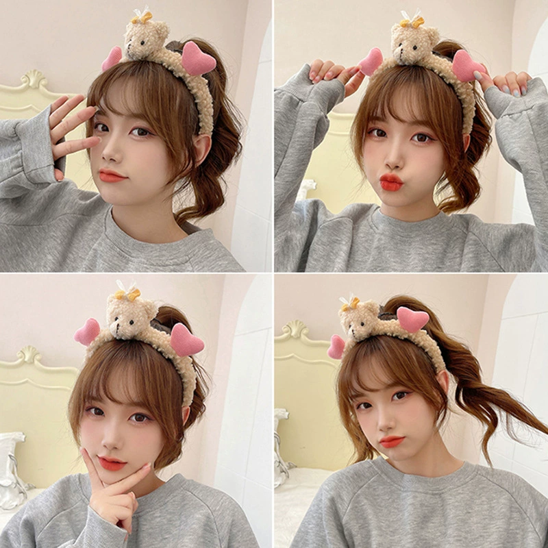 Канцелярия с Cartoon Headband Hairband, плюшевые головные уборы с ушками животного, уход за лицом и макияж, разных цветов