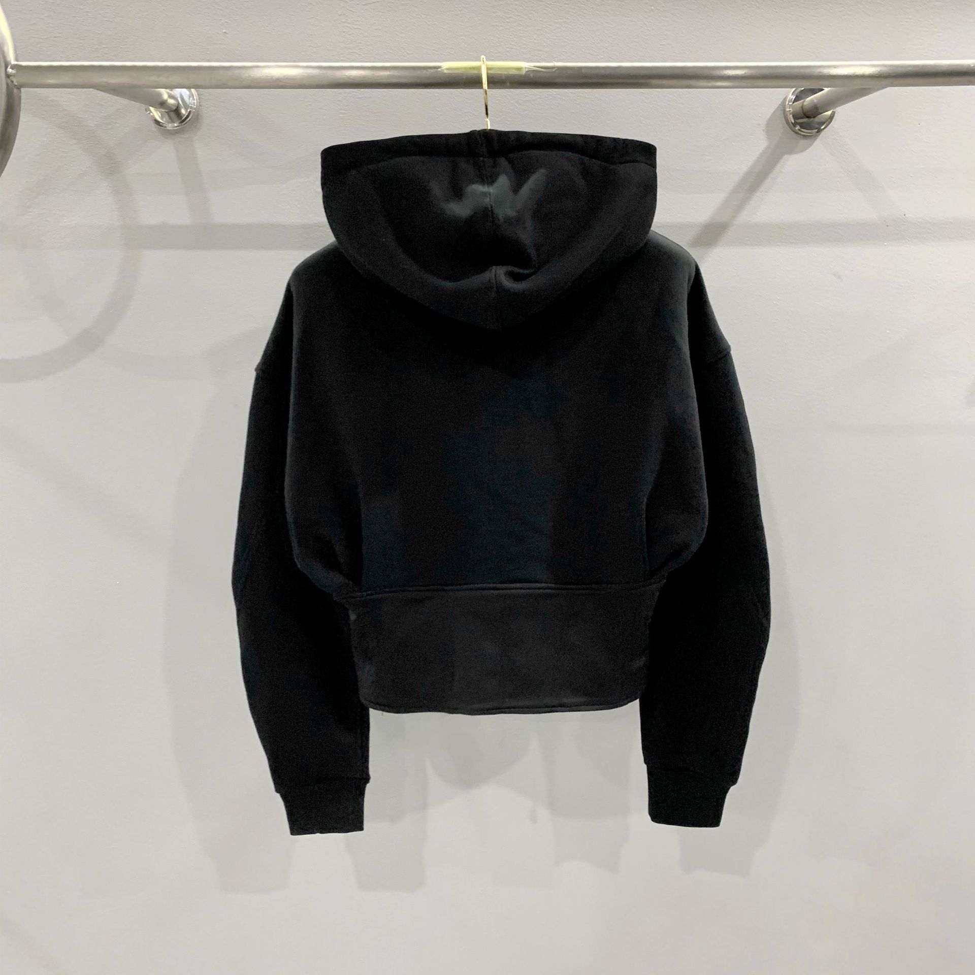 Subhuman de las mujeres oscuro diseño la personalidad Slein Slim capucha suéter corto chaqueta cremallera knit