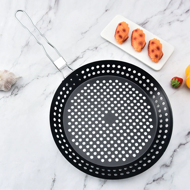 Нержавеющая сталь не прилипает к противню домашняя круглая тарелка для барбекю