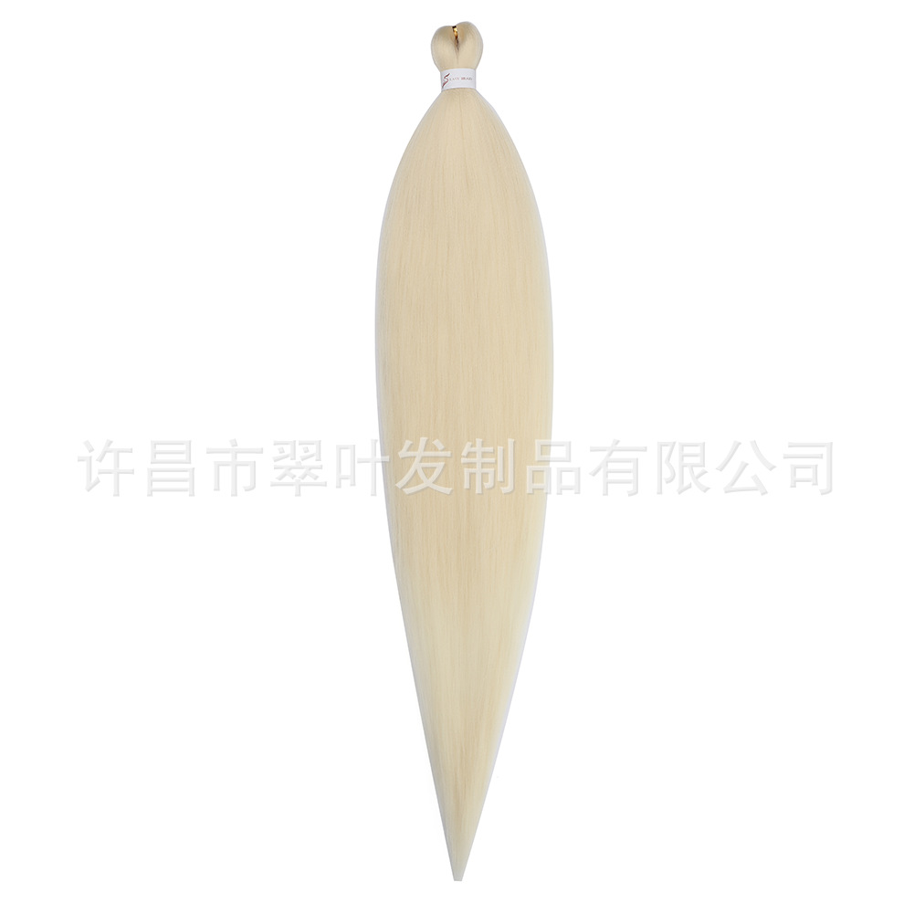 Venta caliente transfronteriza EZ gran trenza cabello de ganchillo peluca tejida 36inch cabello de fibra química de seda de baja temperatura multicolor personalizado al por mayor