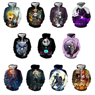 2023 autumn and winter Halloween night Shock men's sweater 3D printed cardigan sweater hoodie cross-border factory direct supply
