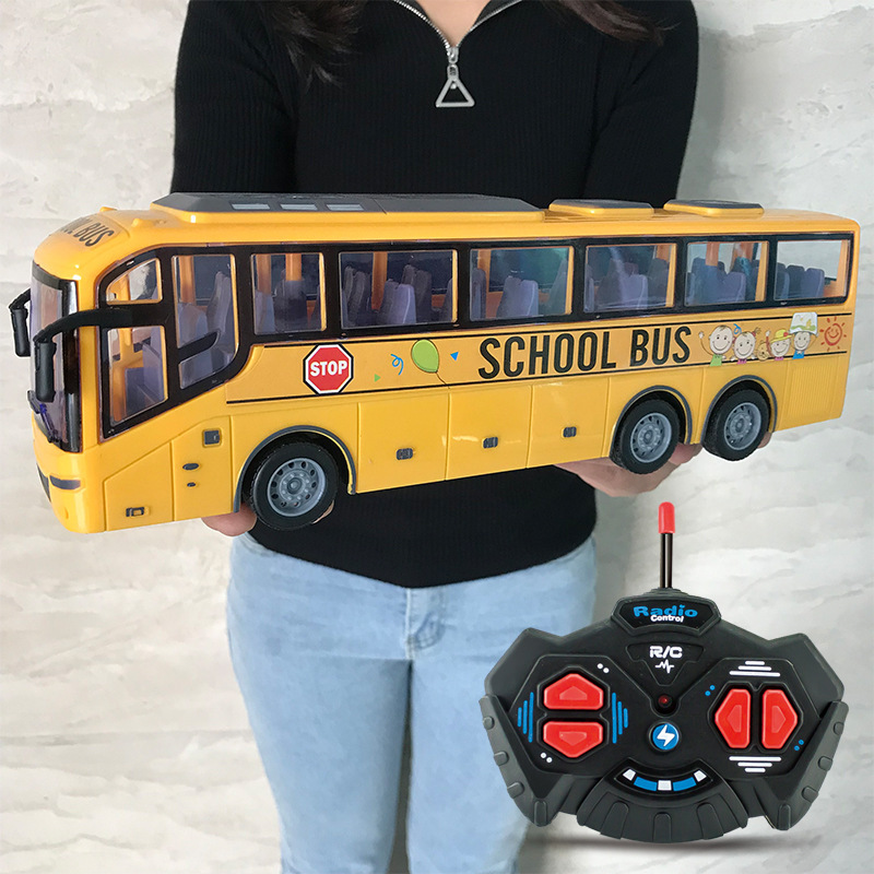 Children's remote control bus simulation bus school bus model boys electric lights travel bus toy car Children's remote control bus simulation bus school bus model boys electric lights travel bus toy car