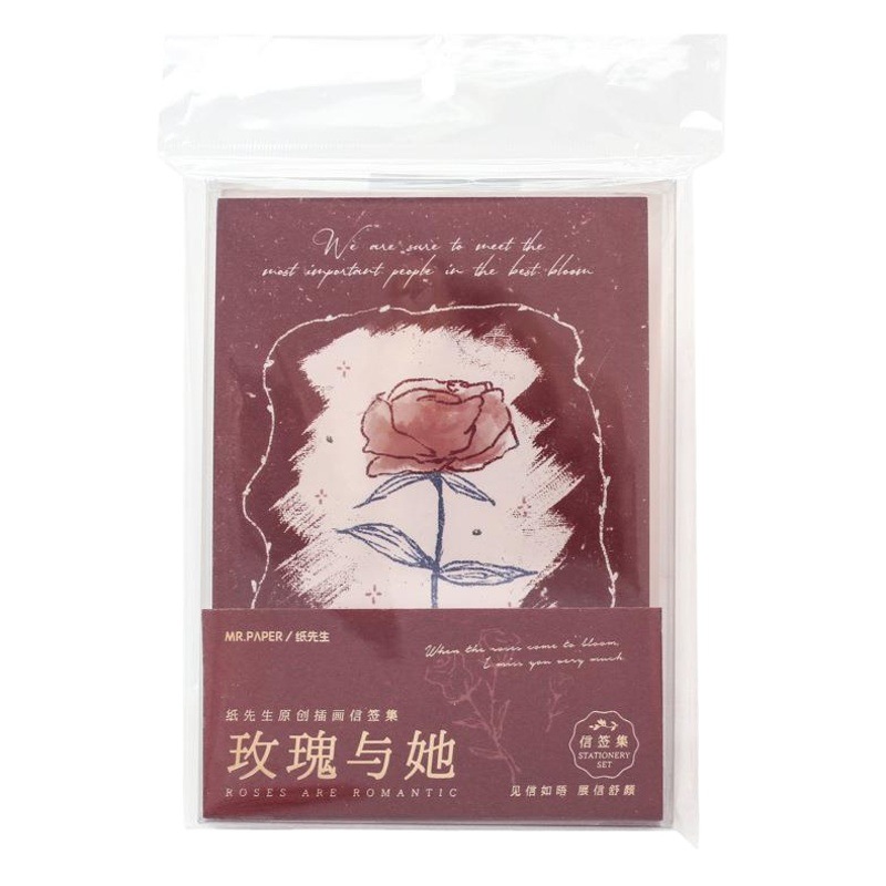 Rose y su serie creativa pintada a mano DIY Journal ins Tarjeta de material estudiantil solo Sr..