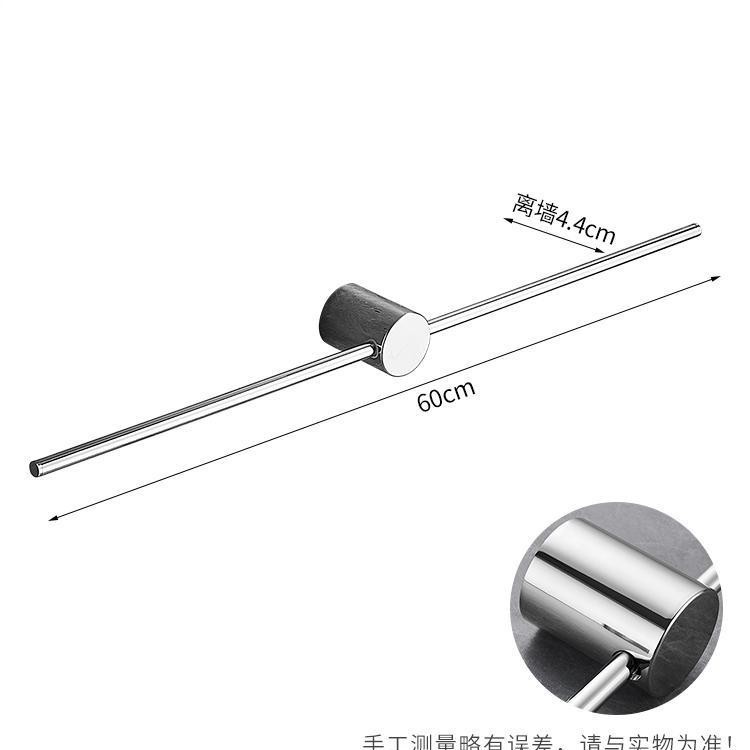 全铜毛巾架免打孔极简轻奢风格卫生间浴室壁挂单杆毛巾杆浴巾挂架|undefined