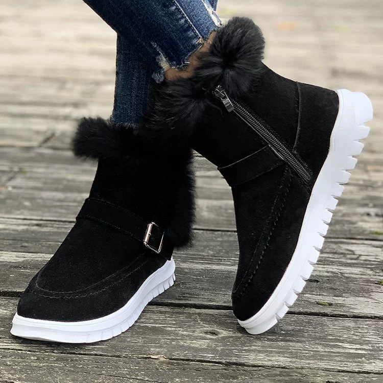 Ботинки‑челси (Martens) с меховой подкладкой, тёплые низкие, корейский стиль, 36–44
