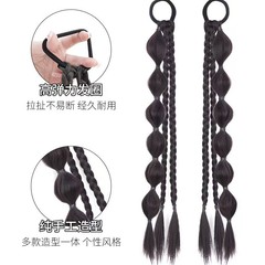 かつらのヒョウタンのお下げのポニーテールの女性の甘いクールな提灯の泡のお下げのシミュレーション