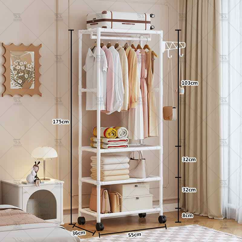 Garment Rack Multi-tier Wardrobe Simple Indoor from Yomiego