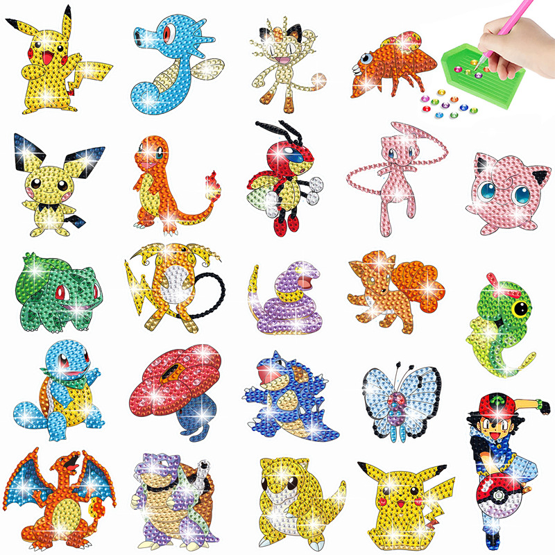 Cross-Border Popular Children's Creative Diamond Painting DIY Pokémon Educational Diamond Painting Wholesale