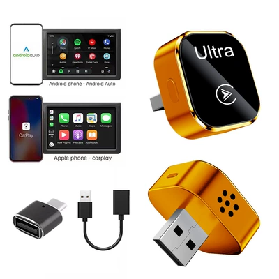 Delay, Hands-Free Calling, 2-in-1 for – Simsiz CarPlay və Android Auto - k18-orange-adapter-extension-cord